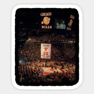 Michael Jordan - Chicago Bulls Jersey Retirement Ceremony, 1994 Sticker